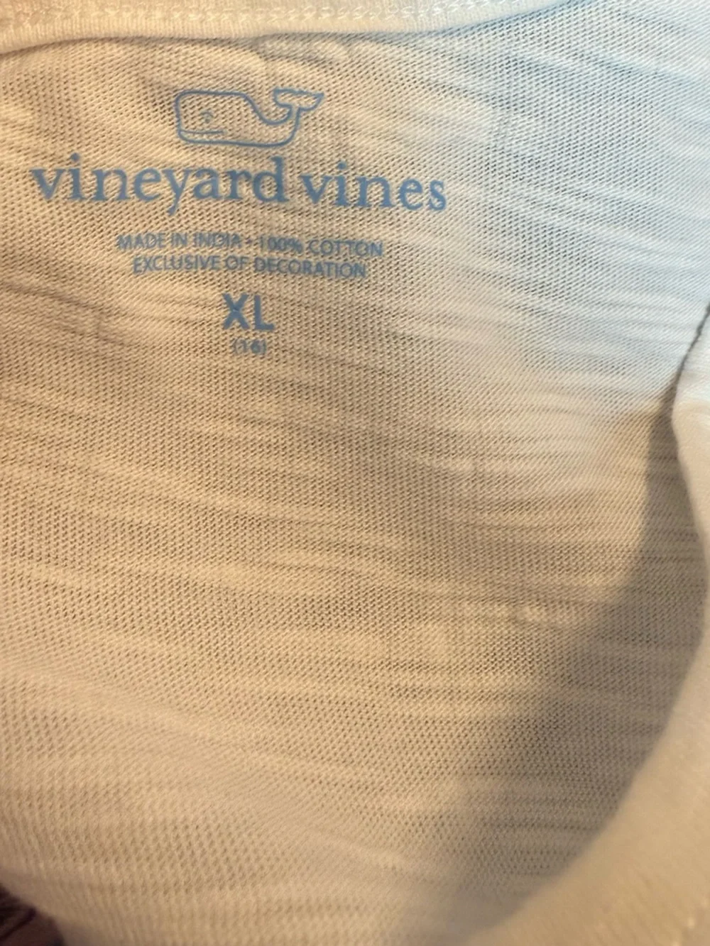 Vineyard Vines Girls Dress Sleeveless White Blue Stripe  Size: XL (16)